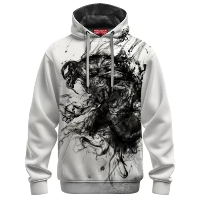 Smoky Venom Fleece Hoodie, Silent Predator Fleece Hoodie, Marvel Comics Fleece Hoodie