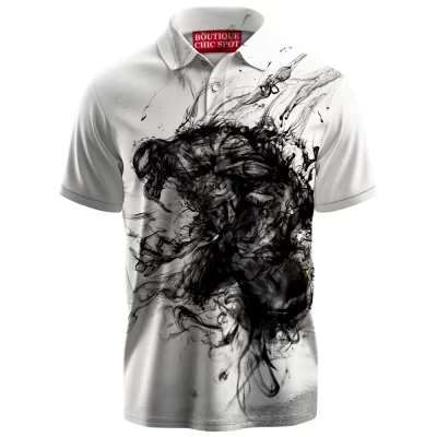 Smoky Venom Polo Shirt, Silent Predator Polo Shirt, Marvel Comics Polo Shirt