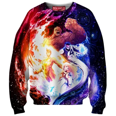 Fantastic Four Sweatshirt, Cosmic Power Sweatshirt, Marvel Comics Sweatshirt