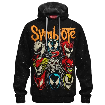 Symbiote Multiverse Fleece Hoodie, Venomverse Collection Fleece Hoodie, Marvel Comics Fleece Hoodie