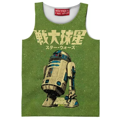 R2-D2 Retro Droid Tank Top, Star Wars Vintage Style Tank Top, Sci Fi Tank Top