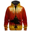 Darth Vader Sunset March Zip Fleece Hoodie, Star Wars Retro Samurai Style Zip Fleece Hoodie, Sci Fi Zip Fleece Hoodie