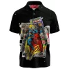 Ghost Rider Retro Comic Polo Shirt, Hellfire Ride Vintage Edition Polo Shirt, Marvel Comics Polo Shirt