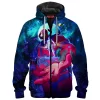 Galactus vs Silver Surfer Zip Fleece Hoodie, Cosmic Shirt Zip Fleece Hoodie, Marvel Comics Zip Fleece Hoodie