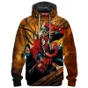 Spider-Man vs Venom Fleece Hoodie, Within Shirt Fleece Hoodie, Marvel Comics Fleece Hoodie