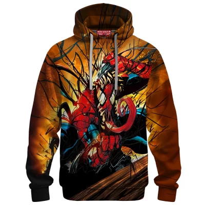 Spider-Man vs Venom Hoodie, Within Shirt Hoodie, Marvel Comics Hoodie