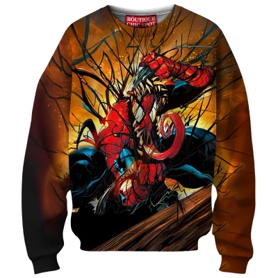 Spider-Man vs Venom Sweatshirt, Within Shirt Sweatshirt, Marvel Comics Sweatshirt