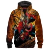 Spider-Man vs Venom Zip Fleece Hoodie, Within Shirt Zip Fleece Hoodie, Marvel Comics Zip Fleece Hoodie