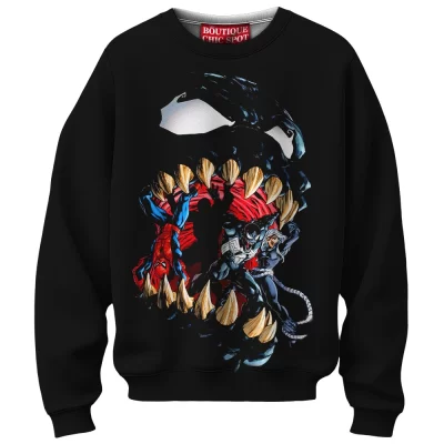 Spider-Man vs Venom Sweatshirt, Into the Maw Sweatshirt, Marvel Comics Sweatshirt