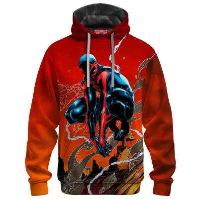 Spider-Man 2099 Fleece Hoodie, Red Shadow Fleece Hoodie, Marvel Comics Fleece Hoodie