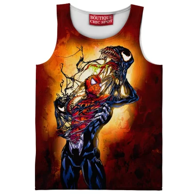 Spider-Man vs Venom Tank Top, Torn Between Tank Top, Marvel Comics Tank Top