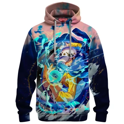 Trafalgar D. Water Law Hoodie, One Piece Power Surge Hoodie, Anime Hoodie
