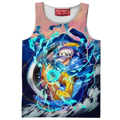 Trafalgar D. Water Law Tank Top, One Piece Power Surge Tank Top, Anime Tank Top