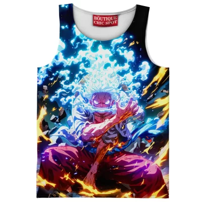 Monkey D. Luffy Tank Top, One Piece Awakening Tank Top, Anime Tank Top