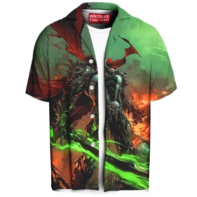 Hell’s Avenger Hawaiian Shirt, Spawn and the Blade of Eternal Fire Hawaiian Shirt, Comics Hawaiian Shirt