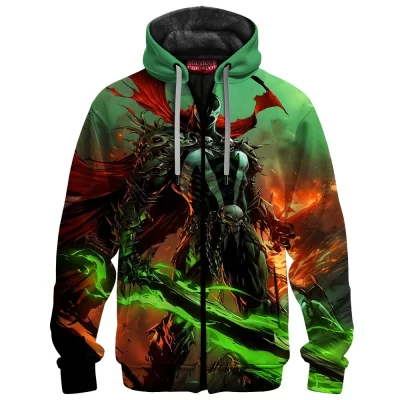 Hell’s Avenger Zip Fleece Hoodie, Spawn and the Blade of Eternal Fire Zip Fleece Hoodie, Comics Zip Fleece Hoodie