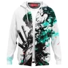 Roronoa Zoro Zip Hoodie, One Piece Demon Swordsman Zip Hoodie, Anime Zip Hoodie