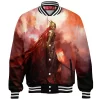 Golden Wrath Baseball Jacket, Rise of the Flame Queen Baseball Jacket, Game Baseball Jacket