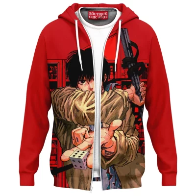 Sakamoto Days Zip Hoodie, Yoichi Nagumo Code of the Killer Game Zip Hoodie, Anime Zip Hoodie