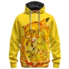 Pikachu Evolution Line Fleece Hoodie, The Rise of the Thunder Trio Fleece Hoodie, Anime Fleece Hoodie