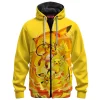 Pikachu Evolution Line Zip Fleece Hoodie, The Rise of the Thunder Trio Zip Fleece Hoodie, Anime Zip Fleece Hoodie