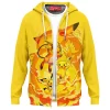 Pikachu Evolution Line Zip Hoodie, The Rise of the Thunder Trio Zip Hoodie, Anime Zip Hoodie