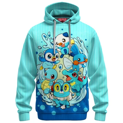 Pokemon Water Crew Hoodie, Splash of Legends Hoodie, Anime Hoodie