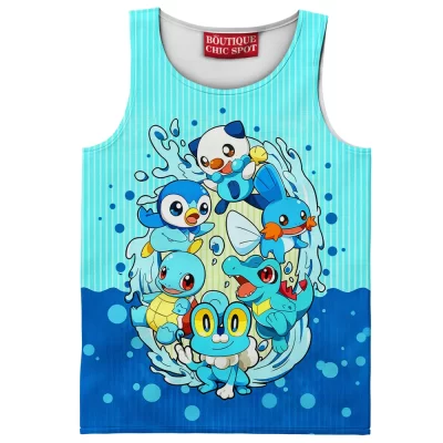 Pokemon Water Crew Tank Top, Splash of Legends Tank Top, Anime Tank Top