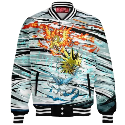 Pokemon Legends Baseball Jacket, Rise of the Elemental Storm Baseball Jacket, Anime Baseball Jacket