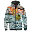 Pokemon Legends Zip Fleece Hoodie, Rise of the Elemental Storm Zip Fleece Hoodie, Anime Zip Fleece Hoodie