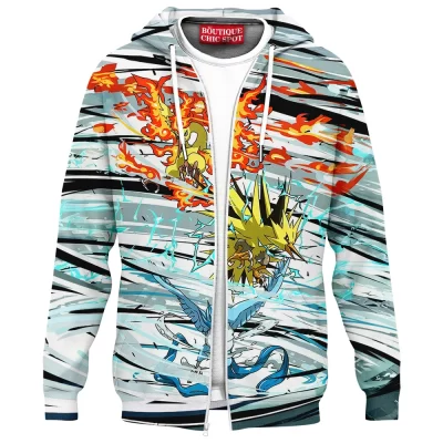 Pokemon Legends Zip Hoodie, Rise of the Elemental Storm Zip Hoodie, Anime Zip Hoodie