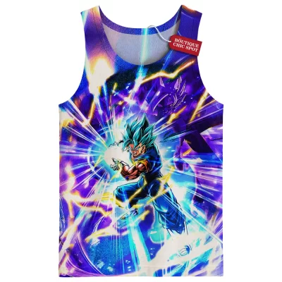 Vegito Super Saiyan Tank Top, Dragon Ball Z Scouter Vision Tank Top, Anime Tank Top