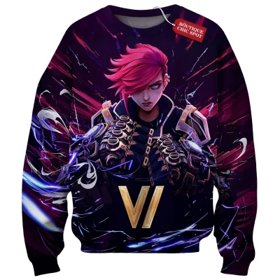 VI Sweatshirt, Hextech Punch of League of Legends Sweatshirt, Game Sweatshirt