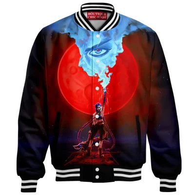 Jinx Baseball Jacket, Explosive Personality of League of Legends Baseball Jacket, Game Baseball Jacket