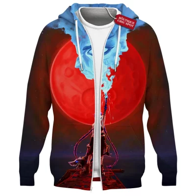 Jinx Zip Hoodie, Explosive Personality of League of Legends Zip Hoodie, Game Zip Hoodie