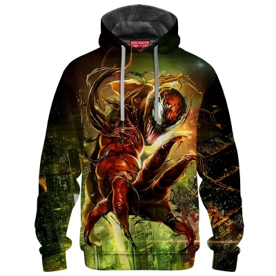 Carnage Rampage Fleece Hoodie, Marvel Red Symbiote Unleashed Fleece Hoodie, Marvel Comics Fleece Hoodie