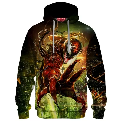 Carnage Rampage Hoodie, Marvel Red Symbiote Unleashed Hoodie, Marvel Comics Hoodie