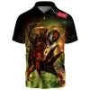Carnage Rampage Polo Shirt, Marvel Red Symbiote Unleashed Polo Shirt, Marvel Comics Polo Shirt