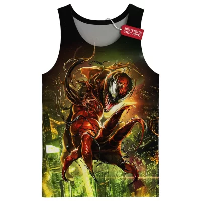 Carnage Rampage Tank Top, Marvel Red Symbiote Unleashed Tank Top, Marvel Comics Tank Top