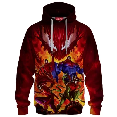 Carnage Family Hoodie, Extreme Symbiotes Collection Hoodie, Marvel Comics Hoodie