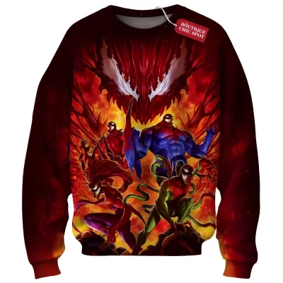 Carnage Family Sweatshirt, Extreme Symbiotes Collection Sweatshirt, Marvel Comics Sweatshirt