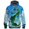 Rayquaza Pokemon Fleece Hoodie, Sky Guardian Ascends Fleece Hoodie, Anime Fleece Hoodie