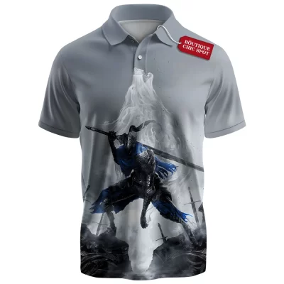 Artorias the Abysswalker Polo Shirt, Warrior Who Faced the Abyss Alone Polo Shirt, Game Polo Shirt