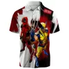 Deadpool vs Wolverine Polo Shirt, Superhero Showdown Polo Shirt, Marvel Comics Polo Shirt