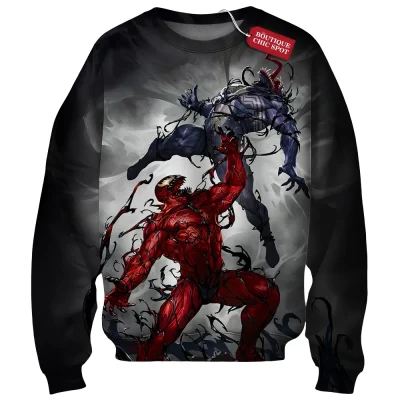 Carnage vs Venom Sweatshirt, Symbiote War Sweatshirt, Marvel Comics Sweatshirt