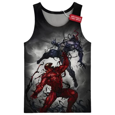 Carnage vs Venom Tank Top, Symbiote War Tank Top, Marvel Comics Tank Top