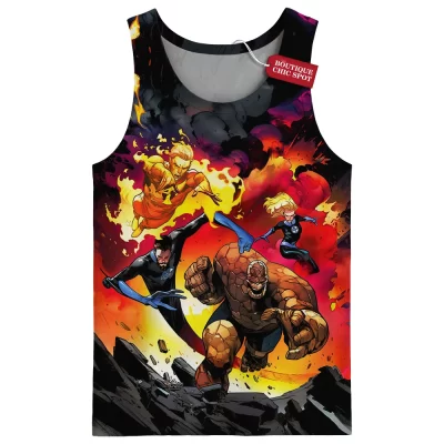 Fantastic Four Tank Top, Flame of Justice Tank Top, Marvel Comics Tank Top