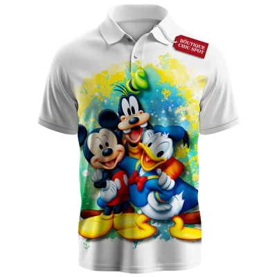 Mickey vs Friends Polo Shirt, Disney Legendary Trio Polo Shirt, Disney Polo Shirt
