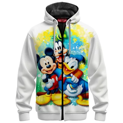 Mickey vs Friends Zip Fleece Hoodie, Disney Legendary Trio Zip Fleece Hoodie, Disney Zip Fleece Hoodie
