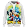 Mickey vs Friends Zip Hoodie, Disney Legendary Trio Zip Hoodie, Disney Zip Hoodie